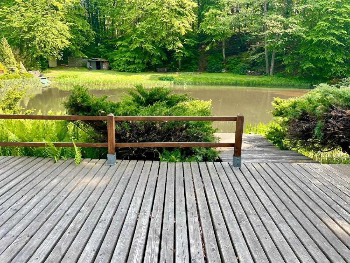 Domek W Glebi Lasu Nad Stawem Wierszyno Exterior foto